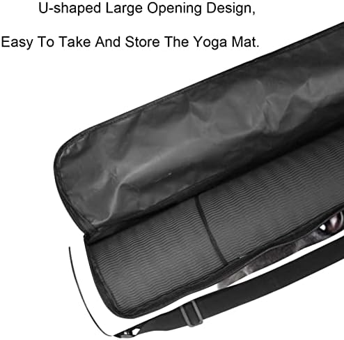 RATGDN Yoga Mat torba, francuski buldog sa Rose Exercise Yoga Mat Carrier full-Zip Yoga Mat torba za nošenje
