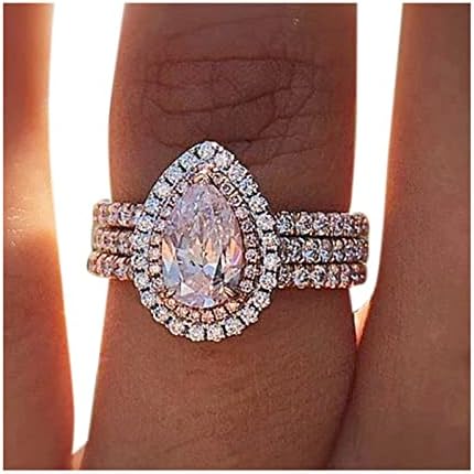 Nakit za žene prstenje bijeli prsten poklon ručno rađeni vjenčani rez nakit zaručnički kamen Luksuzni podesivi dragi kamen