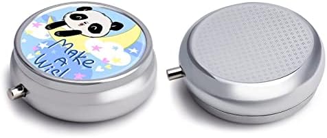 Metalna kutija za pilule Cartoon Panda Pill Storage Case vitamin small Pill Organizators for Purse Pocket