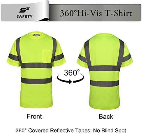 Bok Vis majica Klasa 3 Majice visoke vidljivosti za muškarce Sigurnosne majice sa reflektirajućom trakama