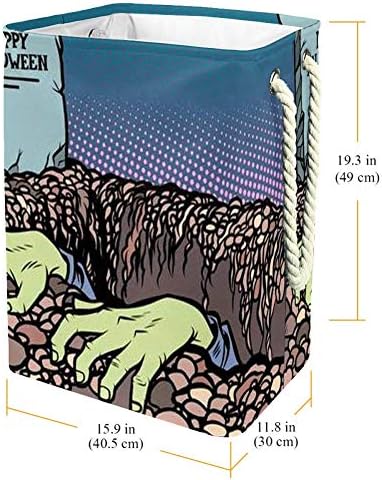 DJROW Zombie ruke Pop Art ilustracijski pokrivač za odlaganje kante za odlaganje odjeće igračke u spavaćoj