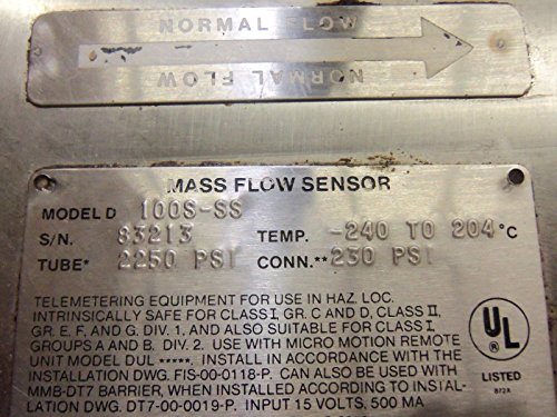 Micro Motion D100S-SS 1 Senzor protoka mase Micromotion D100SSS mjerač sanitarije