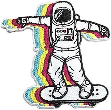 Patchclub Skater astronaut Patch - Cool Prostor zakrpe - vezeno željezo na / šivati ​​za ruksak, šešir,