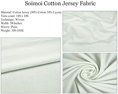 Soimoi Cotton Jersey Fabric Athletic Men & amp; Žene Sportski štampani Craft Fabric by the Yard 58 inch