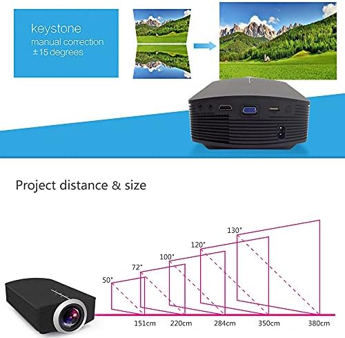 KJHD YG500 / YG510 Mini projektor 1080p 1800lumen Portable LCD LED projektor Početna Cinema USB HDMI Beamer