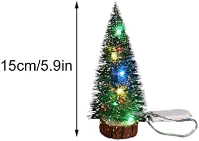 Drveće, božićno mini minijaturno stablo sa svjetlosnim XMAS-om umjetne tablice top stablo 15cm