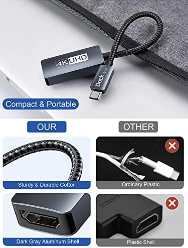 Dockteck USB C u HDMI adapter 4K 60Hz, tip-c do HDMI adapter [Thunderbolt 3/4 kompatibilan], USB C u HDMI