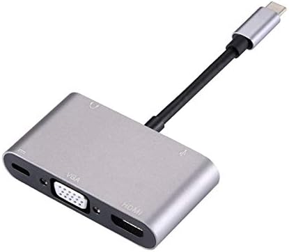 LUOKANGFAN LLKKFF Networking proizvodi 5 u 1 Type-C do HDMI + VGA + USB 3.0 + audio port + PD Port Hub Adapter