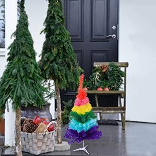 24 / 60cm mini božićno drvce, kreativni duginski mini umjetni božićni božić, savršen Xmas ukras za kućnu