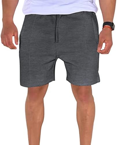 WenKomg1 SOLID sportske kratke hlače za muškarce, atletska vježba Teretane kratke hlače Elastične struke