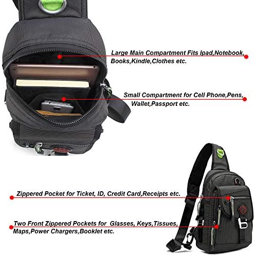 Nicgid Sling torba na ramenu na ramenu na ramenu križne torbe za iPad tablet na otvorenom planinarenje muškaraca
