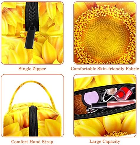 Tbouobt pokloni za muškarce Žene šminke torbe toaletna vrećica male kozmetičke torbe, suncokret žuti