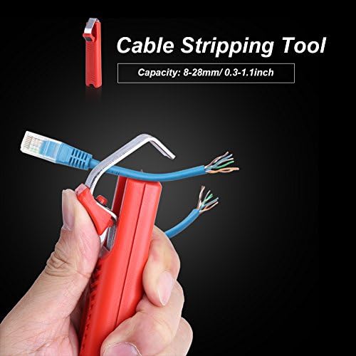 Kabelska striptizalica, crvena plastična kockaljka za uklanjanje žica za 8-28 mm PVC gumene kabel precizno