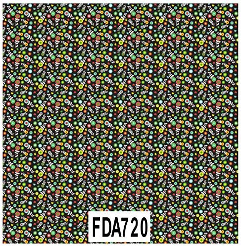 Decopatch Decoupage tiskani papir FDA720 Crna pozadina cvjetna