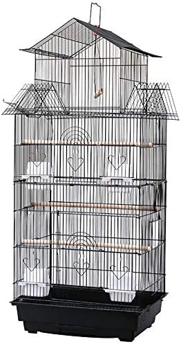 Topyl 64''roof Top Veliki paragetski kavez za ptice, kovano željezo za kućne ljubimce Kavez parrot Lovebirds
