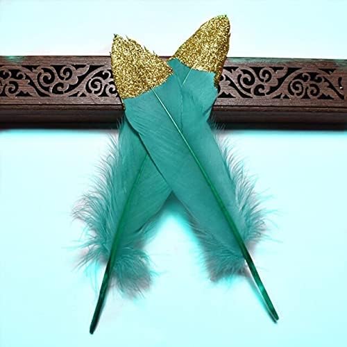 TTNDstore 10kom zlatno Srebrna guska perje za 15 - 20cm bijelo perje za izradu nakita DIY Home Party pokrivala