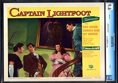 FILMSKI POSTER: KAPETAN LIGHTFOOT-ROCK HUDSON-BARBARA RUSH-LOBI KARTICA 4-1955-CGC 9.6-NM NM