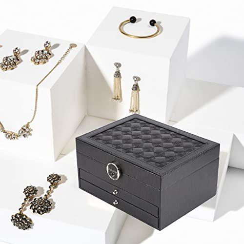 Kutija za nakit Organizator Nakit za skladištenje Višesloj Veliki kapacitet PU kožnog nakita Slučaj Ogrlice