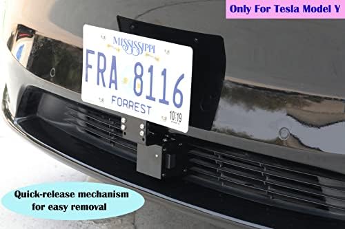 Prednja licencna ploča držač za Tesla Model Y, uklonjiva prednjoj registarskoj pločici / nosač, bez ljepila,