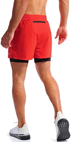 Pudolla muške kratke hlače za trčanje 2 u 1 5 brzo suhe sportske hlače za teretanu za muškarce s džepovima