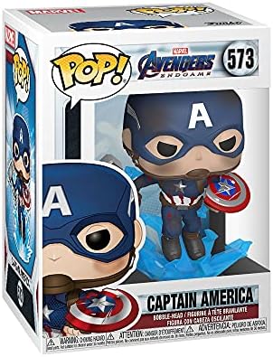 Funko Pop! Marvel: Avengers Endgame-Kapetan Amerika sa slomljenim štitom & Mjoinir, višebojni, 3.75 inča