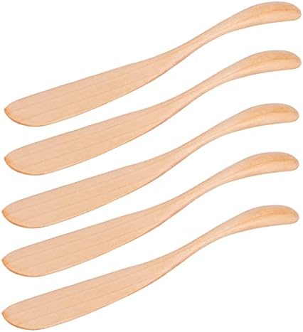 5 kom Drveni maslac nož japanskog stila zastojnog pehara za prajner sira za kućni kuhinjski maslac, kikiriki