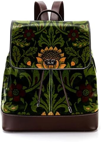 VBFOFBV putni ruksak, backpack laptop za žene muškarci, modni ruksak, vintage cvijet zeleni narandžasti