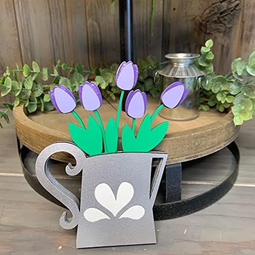 IOPQO Svježe dekor Proljetni dekor Ravni tržišni ladica Znakovi kuhinjske ladice Mini dekor Dekor za uskrsnog