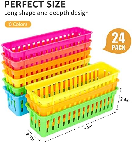 Newhinkhing 24 Pakov učionice Olovke za olovke, šarene organizator olovke Crayon Basket, plastična olovka