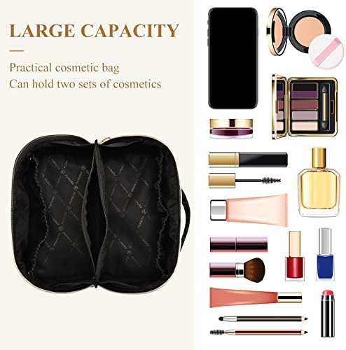 INNEWGOGO Cute Carm Carm Custom kozmetička torba za ženska torba za šminke za žene s prijenosnim ručkama
