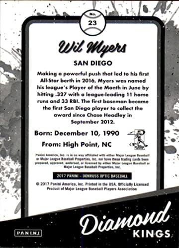 2017 Donruss optic 23 Wil Myers San Diego Padres Diamond King