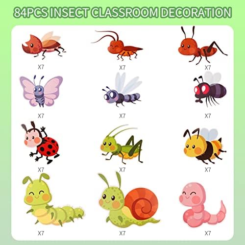 84kom insekata Oglasna tabla izrezi prolećna učionica slatka dekoracija sa 100 kom ljepila za potrepštine