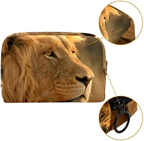 Tbouobt pokloni za muškarce Žene šminke torbe toaletne torbice Male kozmetičke torbe, životinjski lav