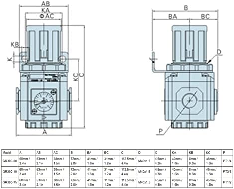 0.05-0.9 Mpa Regulator vazdušnog kompresora Aluminijumska legura ventil za regulaciju pritiska sa meračem