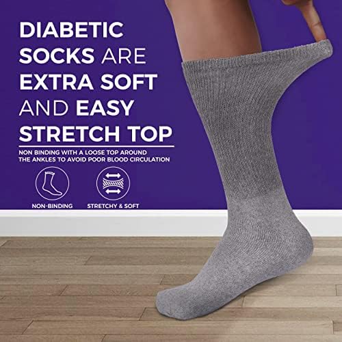 Dijabetičke čarape za dijamantne zvijezde, nevezave cirkulacijske jastuke pamučne posade Dijabetičke čarape