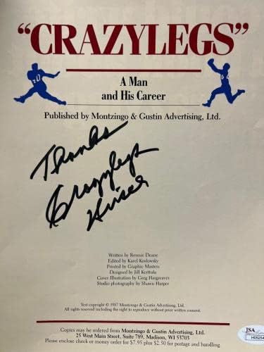 Elroy Hirsch sa autogramom Los Angeles Rams 1987 Crazy Legs Program JSA 38255-NFL Časopisi sa autogramom