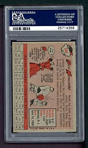 1958 TOPPS 340 Don Newcombe Los Angeles Dodgers PSA PSA 6.00 Dodgers