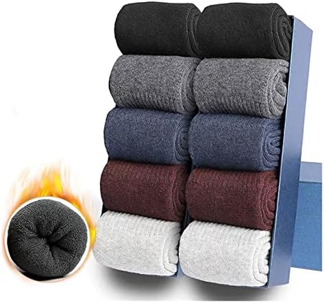 Socks muške pamučne čarape Business Plus Fleece Socks srednje dužine topla pamučna jesen i zima debela