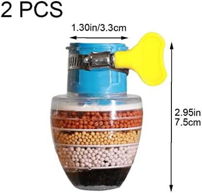 2pcs Filter za slavinu za kuhinju 5 slojeva Pročišćivač vode Filteri Aktivirani karbonski filtracijski sprej