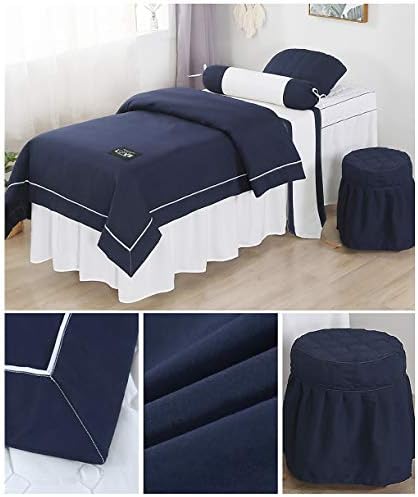 Jednobojna posteljina za masažu ljepote, pamučni Meki stol za masažu Setovi prekrivača s rupom za odmor