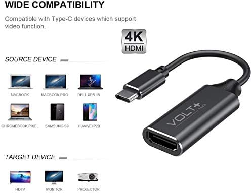 HDMI 4K USB-C kompatibilan sa Dell XPS 13D-2708 Profesionalni adapter s digitalnim punim izlazom 2160p,