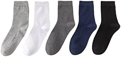 GPPZM 5 parova čarapa Muške srednje cijevi Poslovne casual čarape Čvrsto boje znojenja koji apsorbiraju