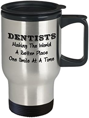 Najbolji smiješni zubni higijenistički kafe Travel Pull Stomatolog Kup čaja Savršen novost za maturu za penziju Muškarci Žene stomatolozi čineći svijet u isto vrijeme