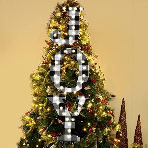 Bunny Chorus Božićni ukrasi INOR, ekstra veliki ukrasi radosti sa LED svjetlima šiveni, seoska kuća Black