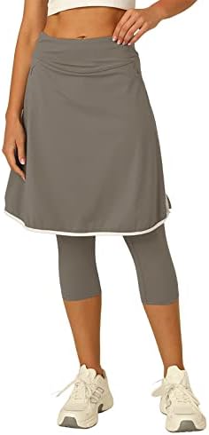 Aurgelmir ženska dužina koljena tenis golf suknje s kaprima hlače vježbaju joga klizave gamaše atletske