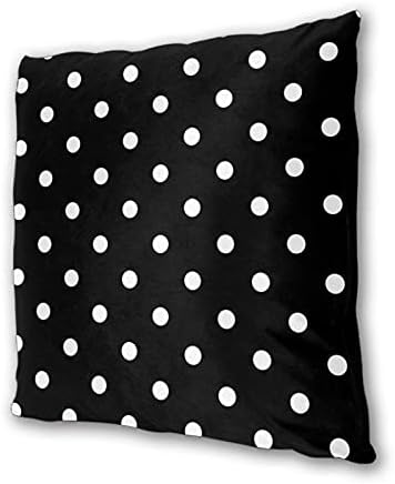 Jasower crno-bijelo polka jastuk za bacanje točka 18 x 18 inča Set od 2 kvadratnog jastuka jastuk za jastuk