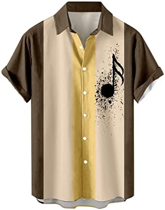 GDJGTA muško ljeto Casual Print Plus Size Shirt kratki rukav okrenuti dolje ovratnik Shirt muško majice