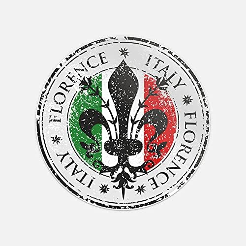 Florence City Italija Zastava Grunge Travel STMP Vinil naljepnica naljepnica