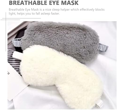 Hemoton maska ​​za oči Slepe maska ​​4pcs maske za plišane maske za oči krznene očne poklopce prozračne