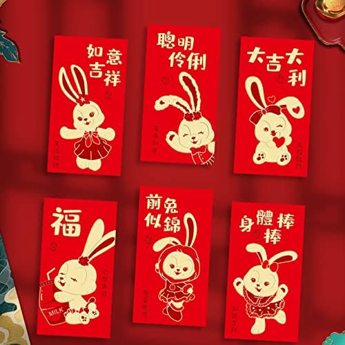 2023 kineske crvene koverte, zečje crvene koverte godina zečje crvene koverte Hong Bao crveni paketi Kineski
